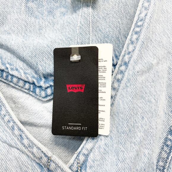 Levi's Women's Vianna Denim Button Front Vest Dress Light Wash Size Small - Picture 4 of 6